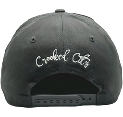 Crooked City 5 Panel Charcoal Snapback